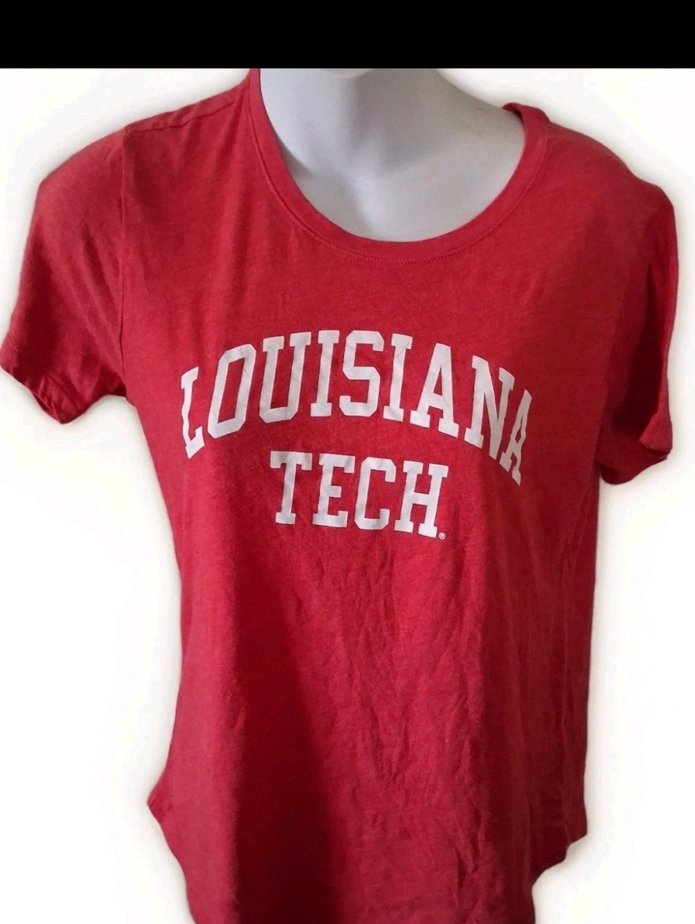 Louisiana Tech - Women's Red/White Casual Lightweight Medium Tshirt